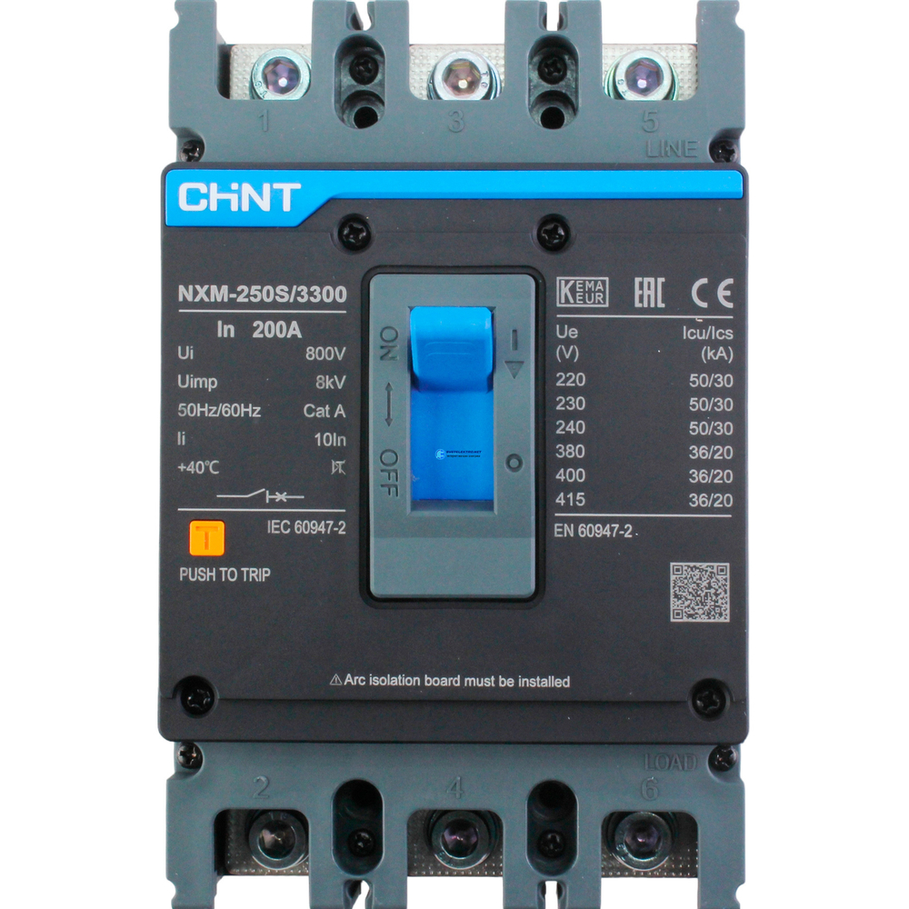 Выключатель автоматический 3п 200А 35кА NXM-250S (R) 131367 CHINT