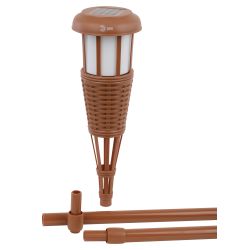 Светильник уличный ЭРА ERASF22-35 на солнечной батарее садовый Факел бамбук | Садовые декоративные светильники