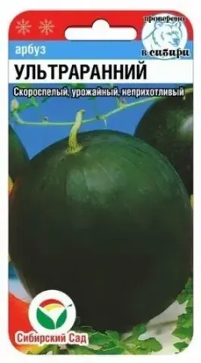 Арбуз Ультраранний 10шт (Сиб сад)