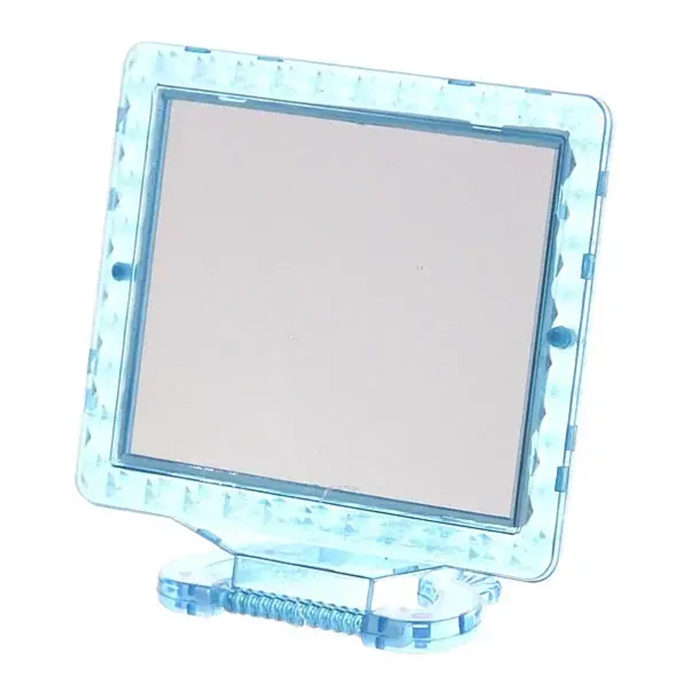 Зеркало настольное в пластиковой оправе «Классика - Ромбы» прямоугольник, подвесное 13,5*11см (Стикер на минивложение 25шт)