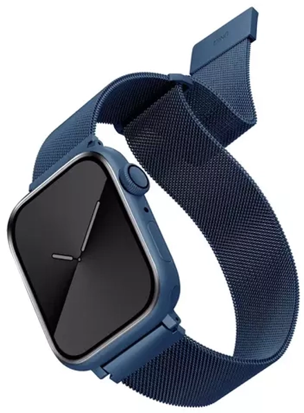 Ремешок Uniq для Apple Watch 41/40/38мм Dante Strap Mesh Steel для Apple Watch Cobalt Blue (Синий)