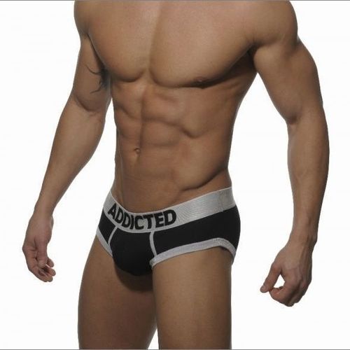 Мужские трусы брифы черные Seobean Addicted Black brief