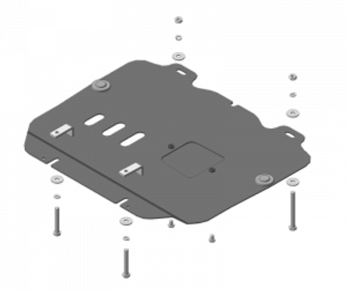 Защита картера Двигателя. 3 мм, Сталь. для Lexus GS 350 2012-2020, Lexus GS 300 2005-2008, Lexus GS 350 2008-2012 MOTODOR.15010