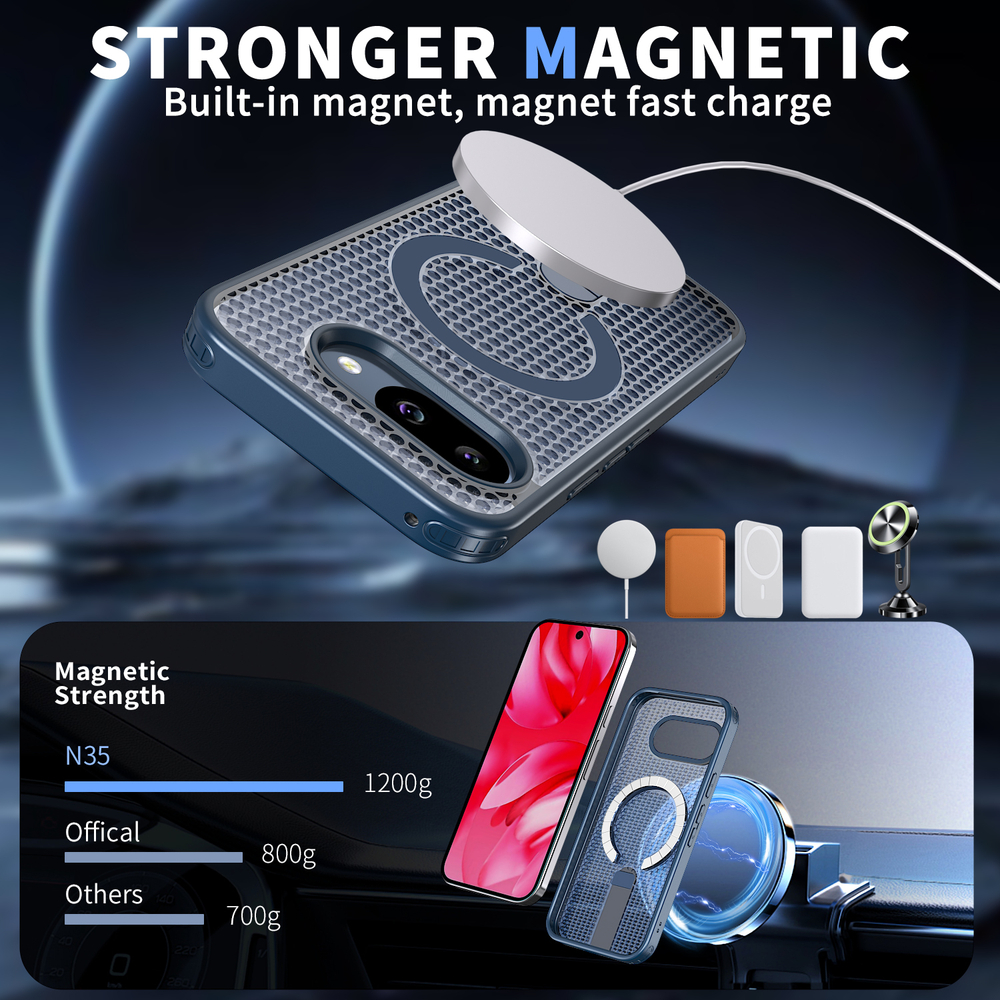 Прозрачный чехол Mesh Pro Magnetic Case для Google Pixel 9А