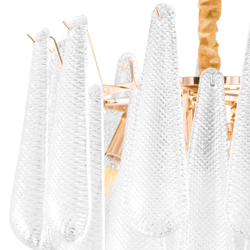 799082 (2КОР!) Люстра RETRO II 8х6W(led) E14 ЗОЛОТО/ПРОЗРАЧНЫЙ