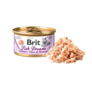 Консервы Brit Сare Fish Dreams с куриным филе и креветками для кошек