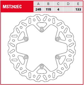 Диск тормозной TRW MST242EC