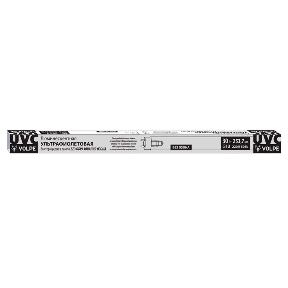 EFL-T8-30-UVCB-G13-CU-V Лампа ультрафиолетовая бактерицидная. Спектр UVC 253.7нм. Картон. ТМ Volpe