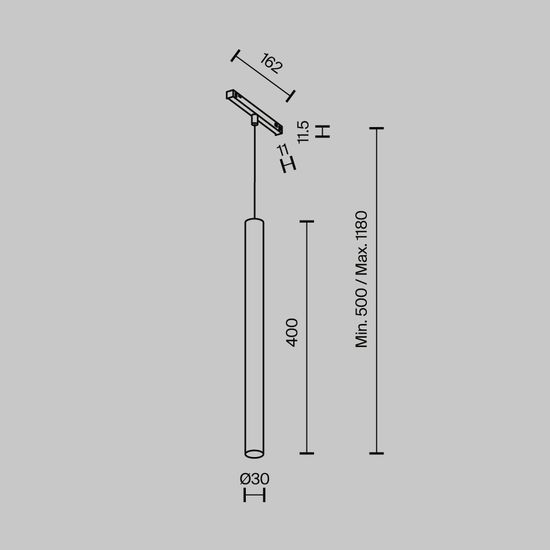 Трековый светильник Technical TR245-4-7WTW-DSZ-B