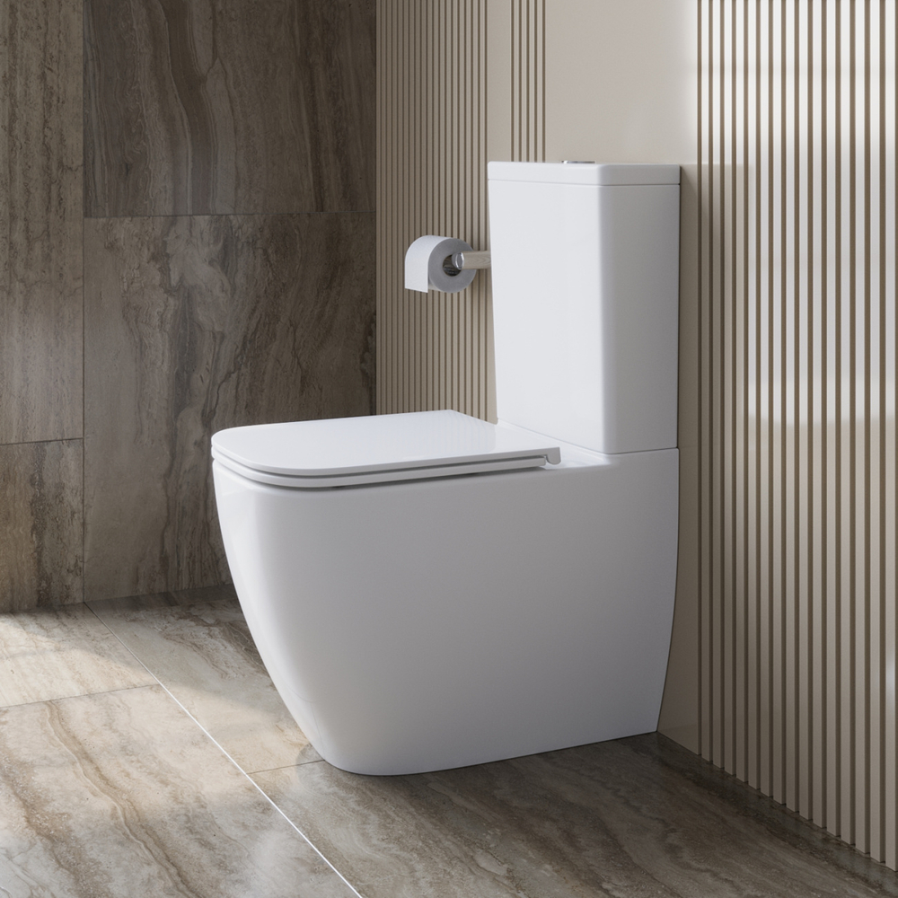 Унитаз-компакт безободковый с сиденьем и смывом TORNADO BelBagno LUCE-TOR BB2197CP-TOR/SC/BB2197T
