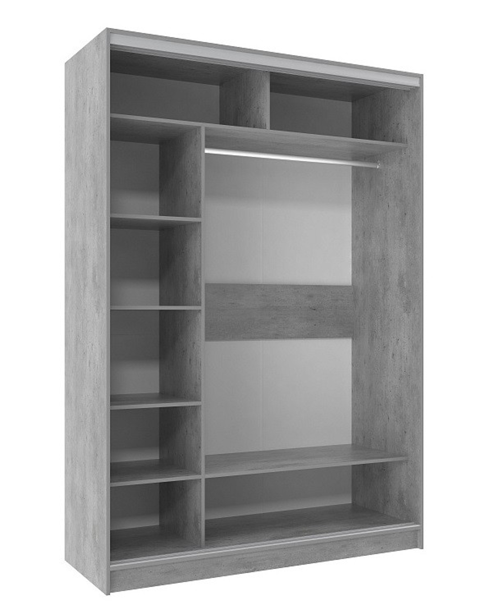 Шкаф-купе двухдверный с зеркалом 1600 Домашний Atelier светлый