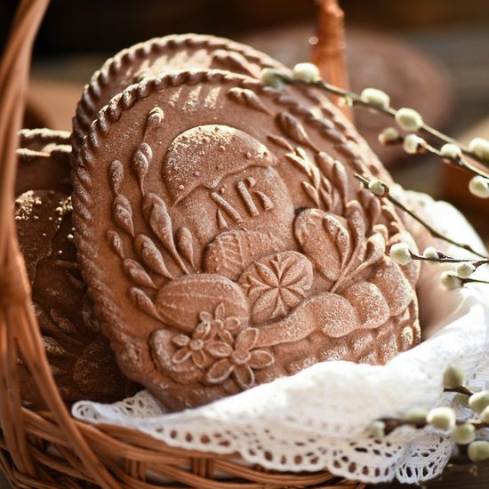 Пряничная форма Пасхальная корзинка с куличом