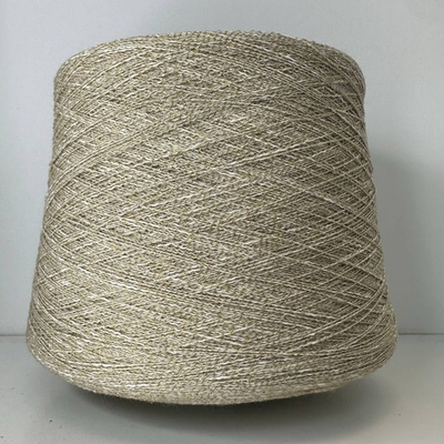ZIKLON - Azeta Filati; хлопок, вискоза, п/а; 730м/100гр; col. 22 AVANA ORO, цвет: бежевый с золотым люрексом; S715