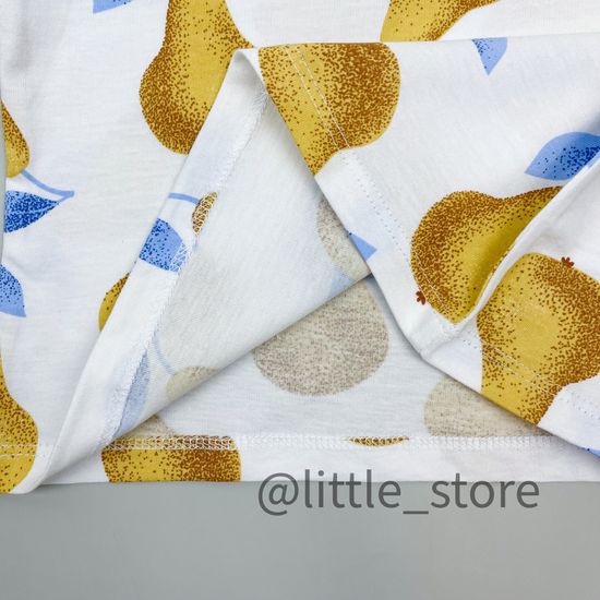 Футболка "Грушевый сад" хлопковая, груши на белом