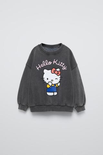ZARA ТОЛСТОВКА HELLO KITTY©, АНТРАЦИТОВО-СЕРЫЙ