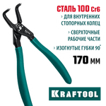 KRAFTOOL 180 мм, изогнутые губки, внутренний, съемник стопорных колец (22812-2)