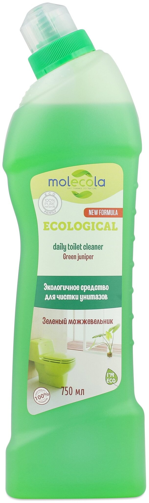 СРЕДСТВО MOLECOLA ЭКОЛОГИЧНОЕ Д/ЧИСТКИ УНИТ/ САНТЕХ ЗЕЛ/ МОЖЖЕ 0,75Л 9141