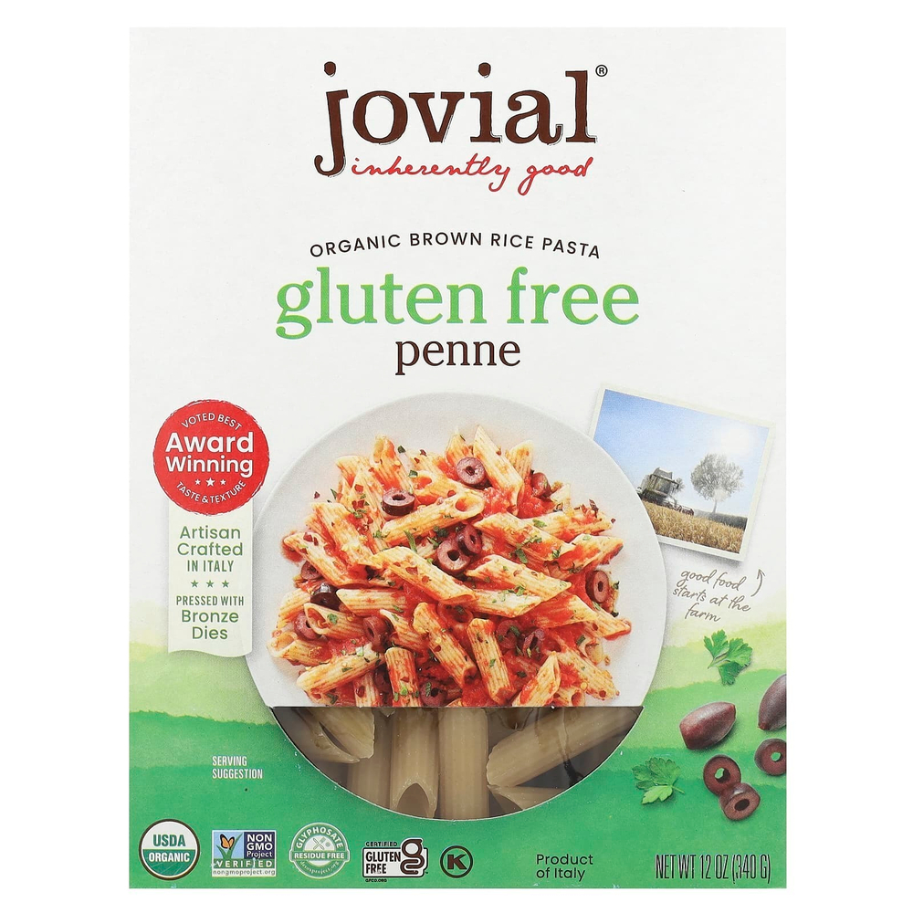 Jovial, Органическая паста из коричневого риса, пенне, 340 г (12 унций)