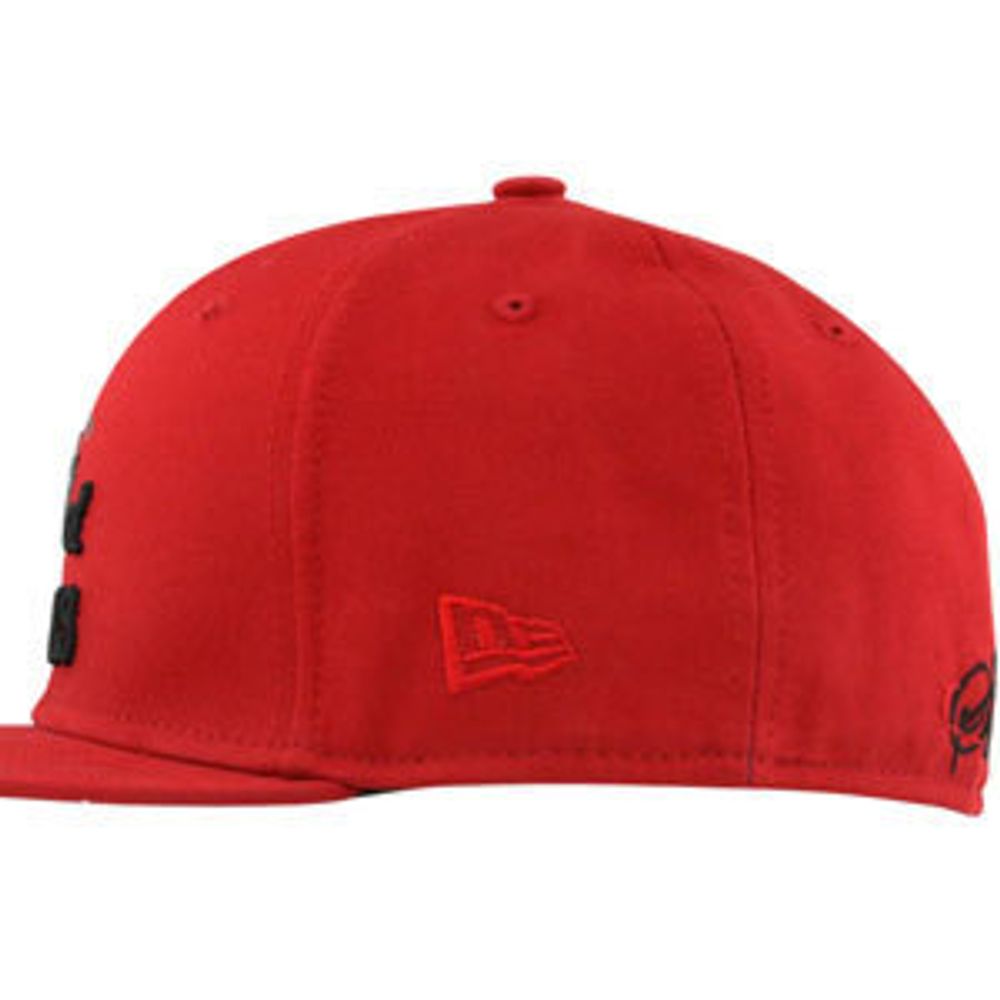 Бейсболка New Era king красная фото сбоку