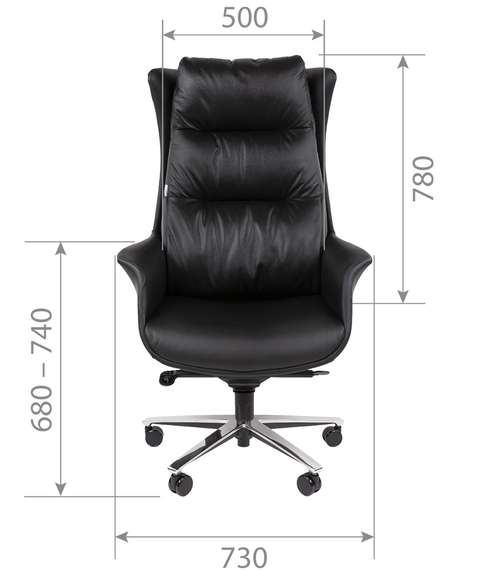Кресло CHAIRMAN ПРЕМЬЕР 523 черный кожа