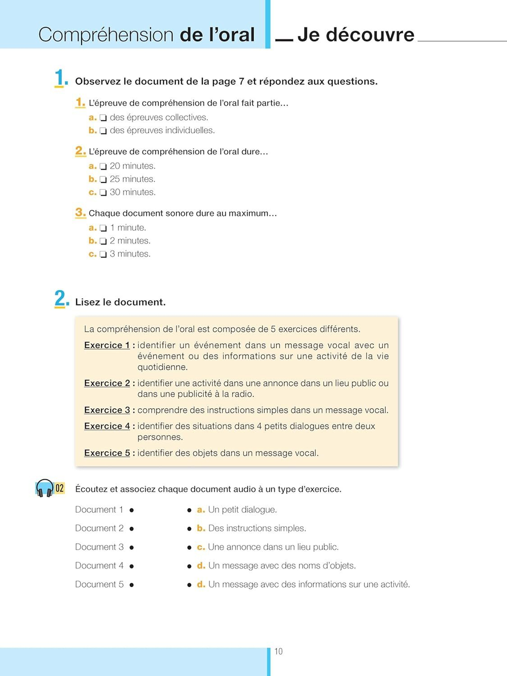 DELF Scolaire et Junior A1 Nouveau format