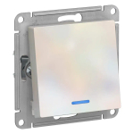 ATLASDESIGN 1-клавишный ПЕРЕКЛЮЧАТЕЛЬ с подсветкой, сх.6а, 10АХ, механизм, ЖЕМЧУГ