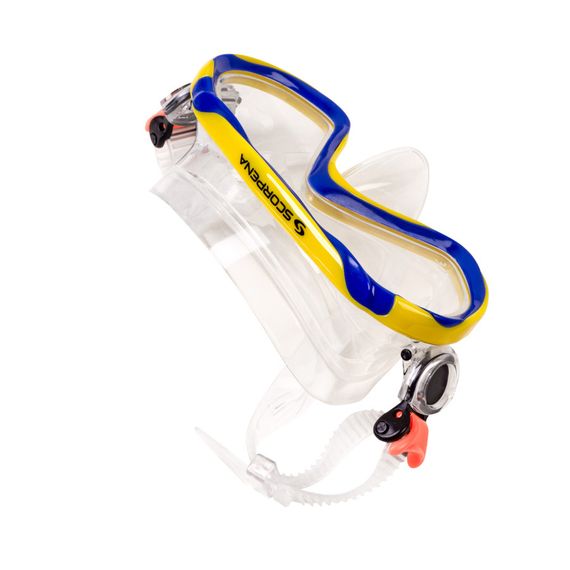 Маска детская Scorpena Tahiti Junior сине-желтая