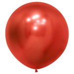 Шар 24" хром красный, (Зеркальные шары) / Reflex Red 915