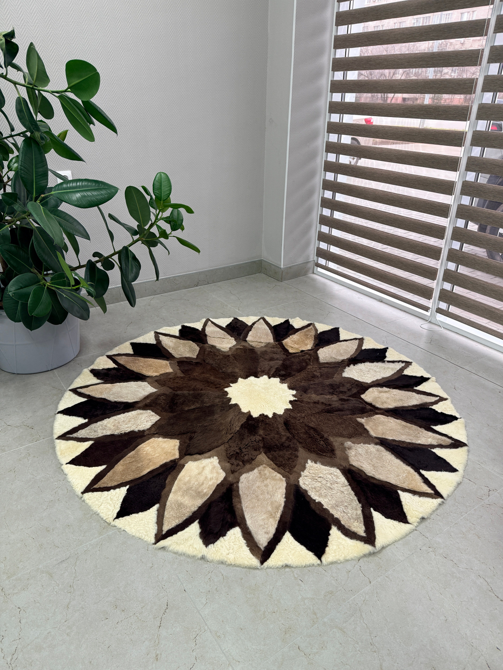 Ковер шкура натуральная овчина меховой