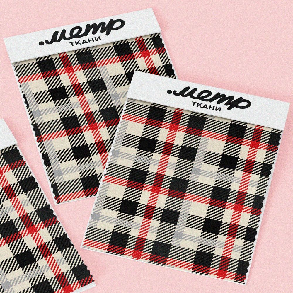 Ткань шифон шотландка