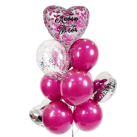 Букет из воздушных шаров "Люблю Тебя (Розы)"