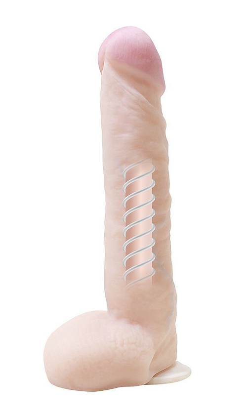 Фаллоимитатор LOVETOY F LINE с мошонкой, присоска, 24 см