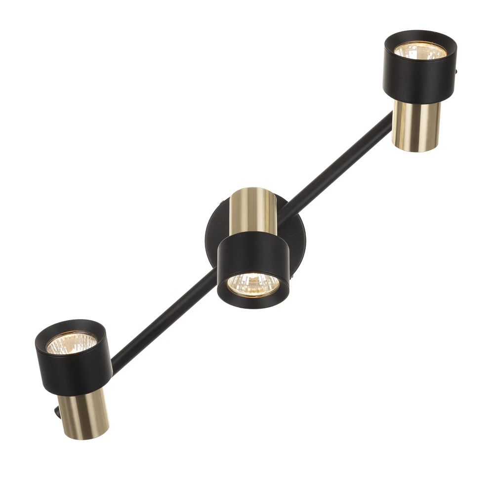 Citilux SAT CL505631 Спот поворотный с выключателем Чёрный+Золото