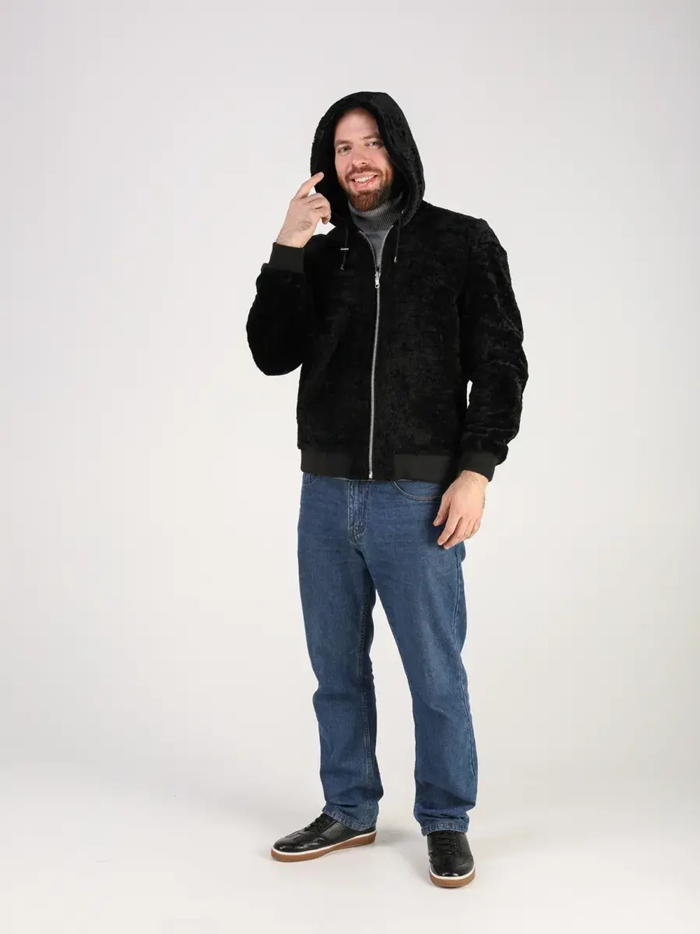 Дубленка натуральная куртка зимняя с капюшоном шуба