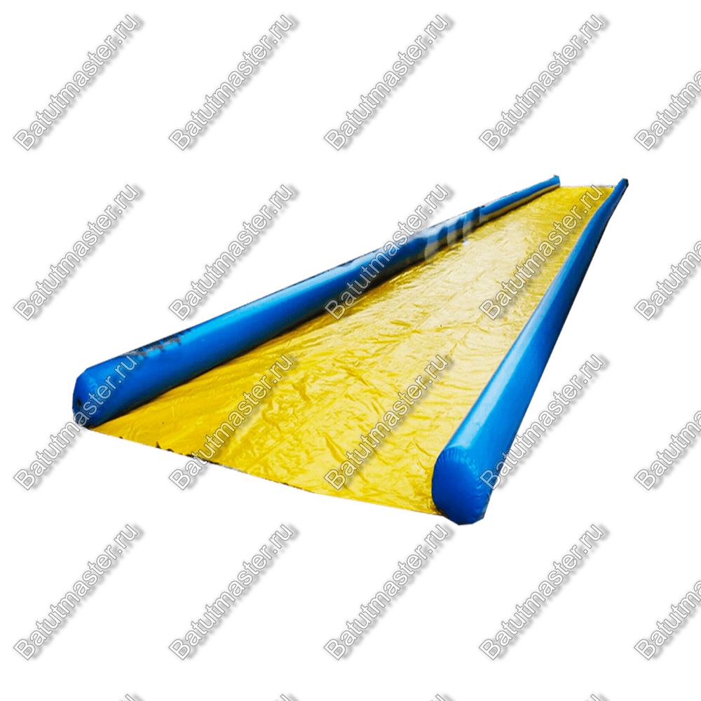 Водная горка без надувного дна, герметичная ТУРБО "Слайд", 25*4*0,5 м