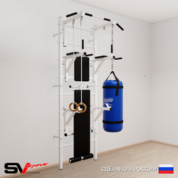 Шведская стенка Sv Sport 5911 (Турник стандарт/Брусья/Стойка/Скамья/Кольца/Цепь/Мешок 15кг)