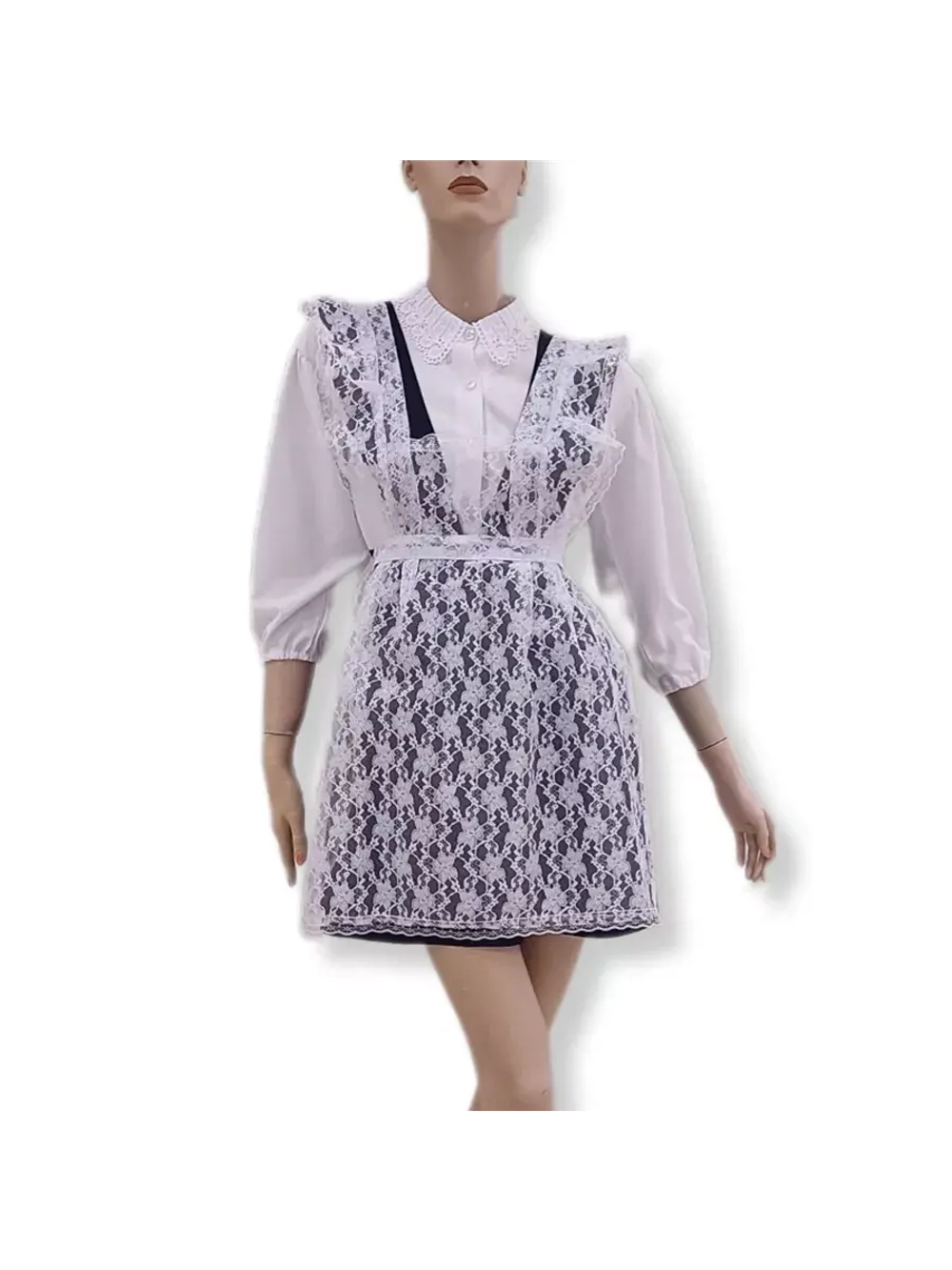 Белый школьный фартук для девочки