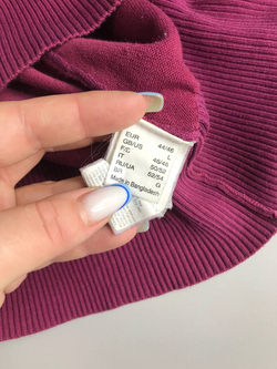 Кардиган Bpc цвета сочной ягоды, визуально на 52/54 размер