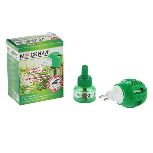 Москилл Комплект: Флакон с жидкостью от комаров 30мл + Электрофумигатор 24упак/кор