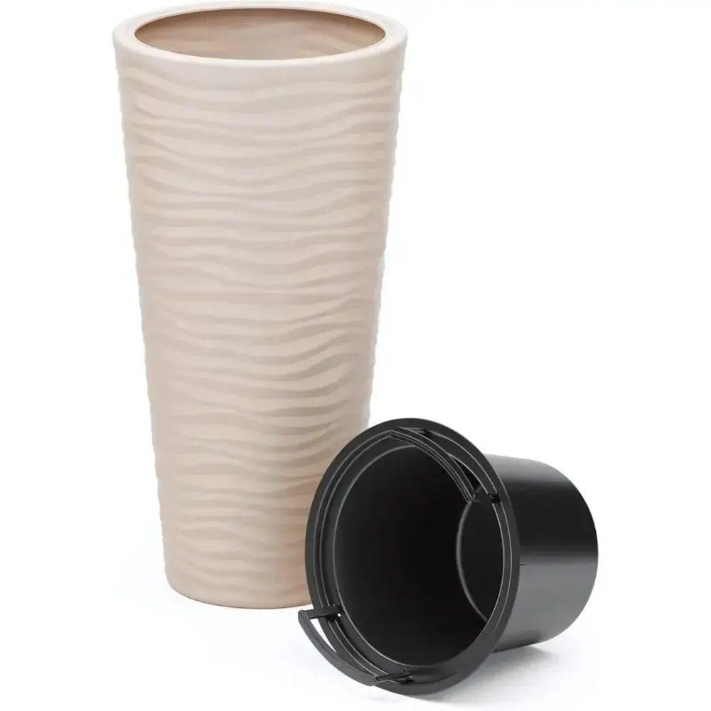 Кашпо Оазис 25л (со вставкой 5л)(св.бежевый)