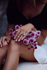 Кольцо «Дуо» с аметистом и белым топазом