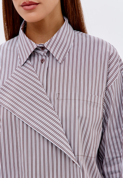 Рубашка с декоративным, откидным воротником