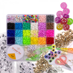 Набор для создания украшений-бусины Alingar, 235х195х20мм,"Decorating 2", 9 вид. бус., подвес., 1х5 м леска,пинцет, коробин,кольца,ножниц,карт. короб.