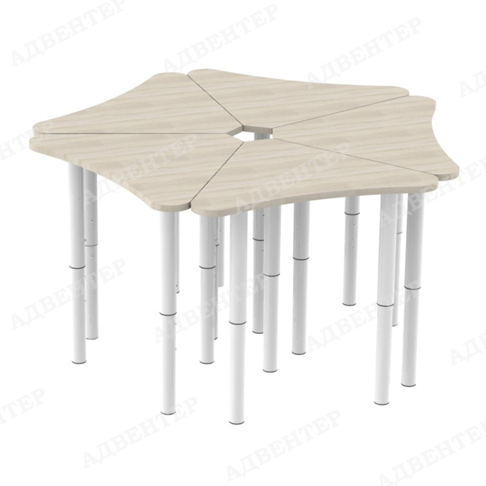 Стол РОМАШКА на телескопических опорах