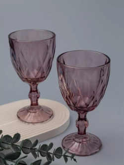 Набор фужеров для вина, 330 мл, 6 шт. Пурпурные