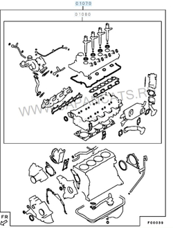 Комплект прокладок двигателя Mitsubishi L200 / Pajero Sport / 4D56U / RVLT-1000A407