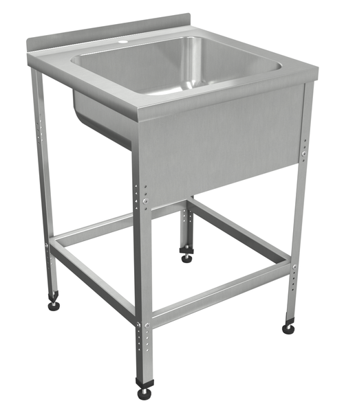 Ванна моечная цельнотянутая ВМЦп1 700/6, 700х600х860 мм, с бортом и отверстием