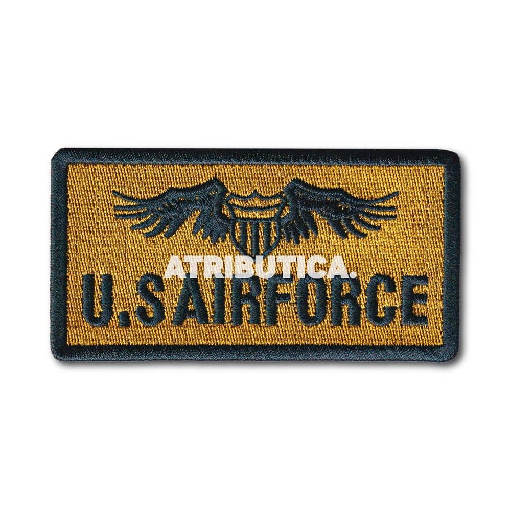 Нашивка ( Шеврон / Патч / Patch ) Тактическая U.S AIR FORCE 105х55 мм Желтая | ATRIBUTICASTORE.RU