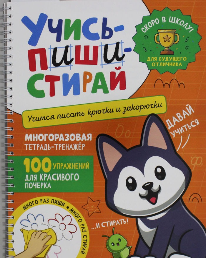 Учись - пиши - стирай. Учимся писать крючки и закорючки