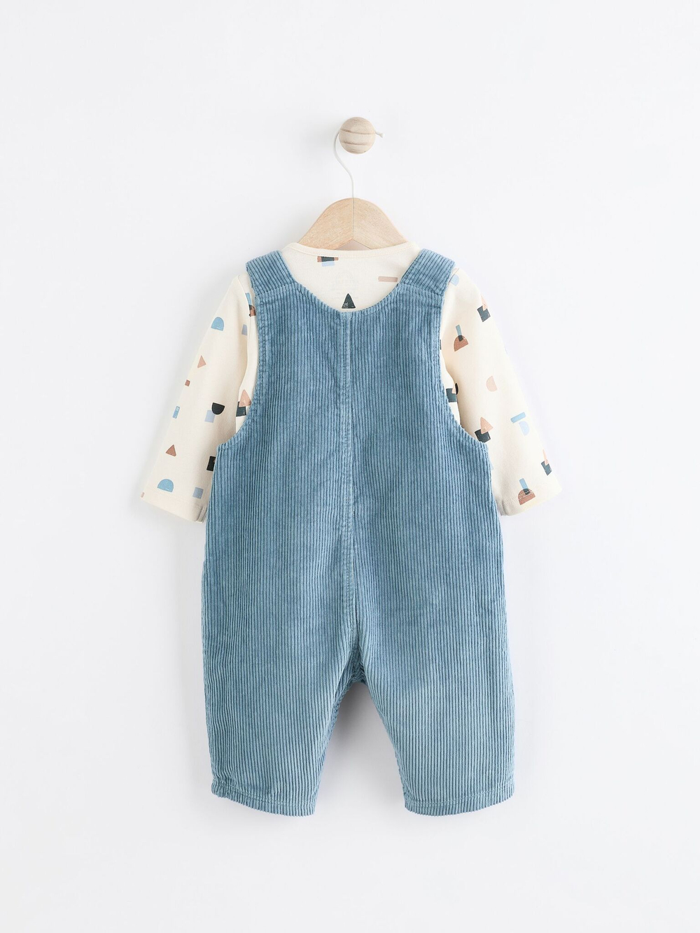Боди и вельветовый комбинезон в комлекте для малышей Next Q96-667, Голубой